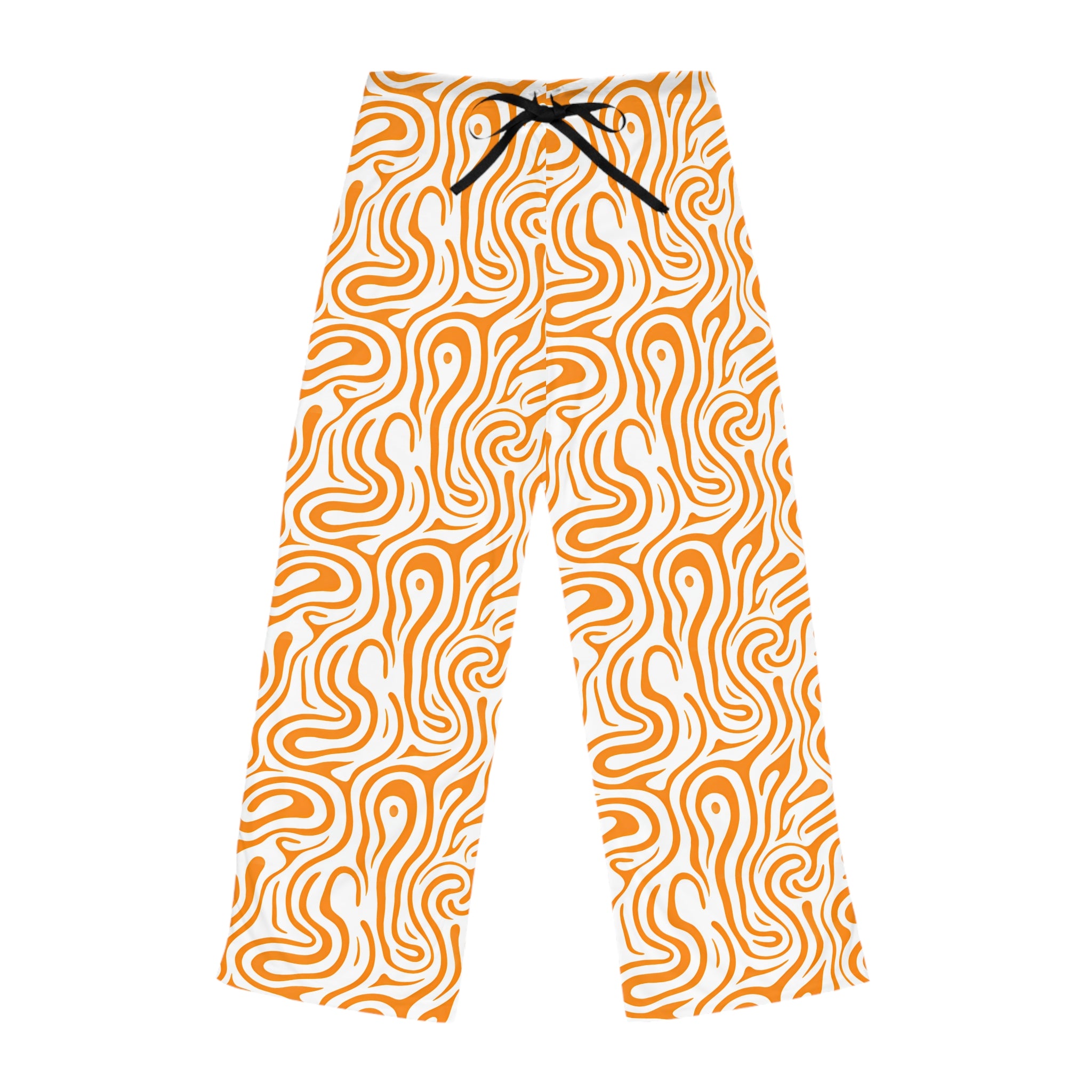 Orange Swirl Lounge Pajama Pants — Women's Comfortable All-Over Print Sleepwear