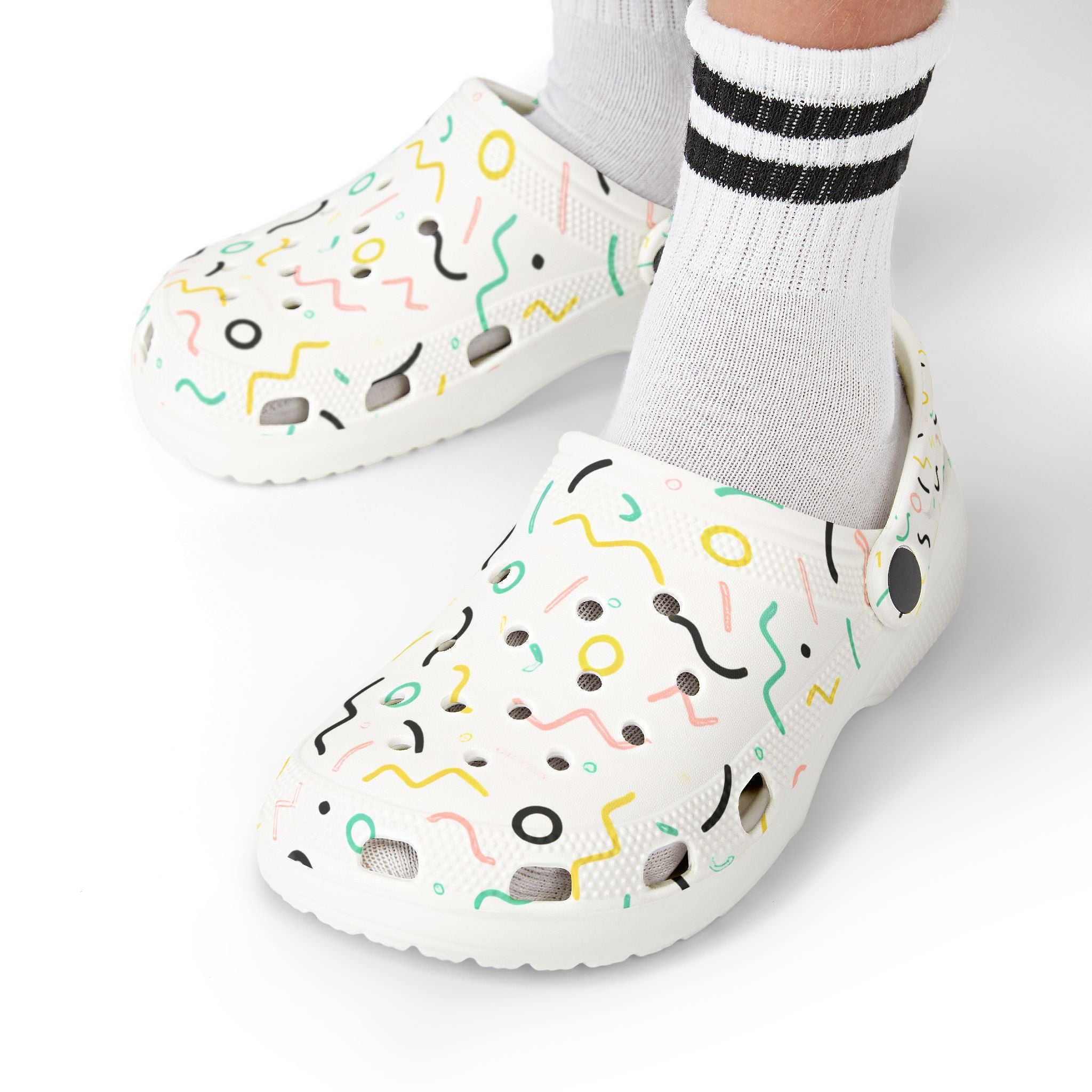 Kids Foam Clogs – Pastel Confetti Pattern