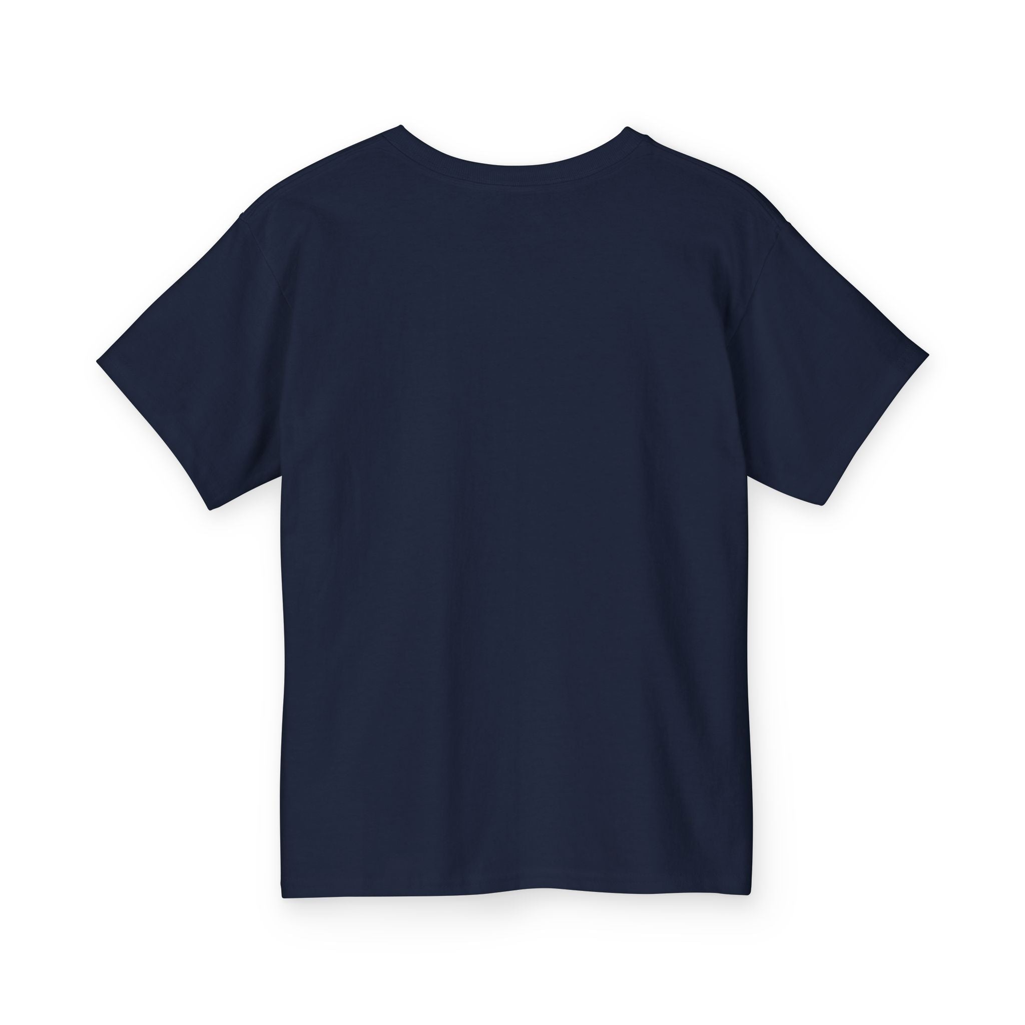 Black t-shirt on a white background
