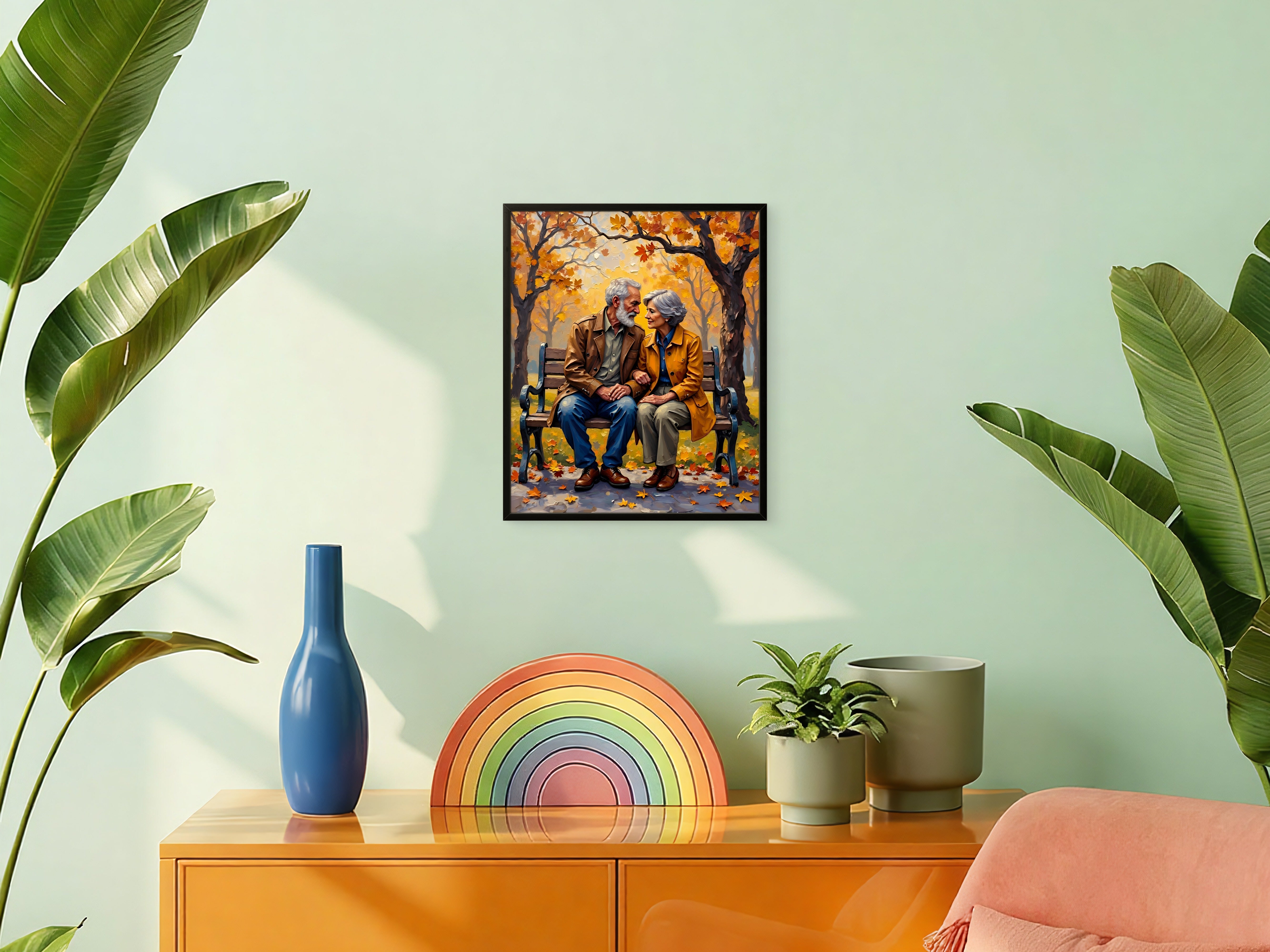 “Growing Old Together” – Framed Fine Art Poster on Thick Matte Paper