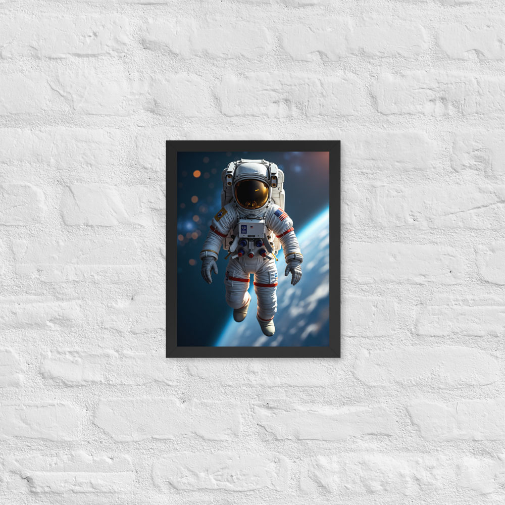 Astronaut Floating in Space – Cosmic Explorer Wall Art | NASA-Inspired Framed Poster for Sci-Fi & Space Lovers - Artifyanni