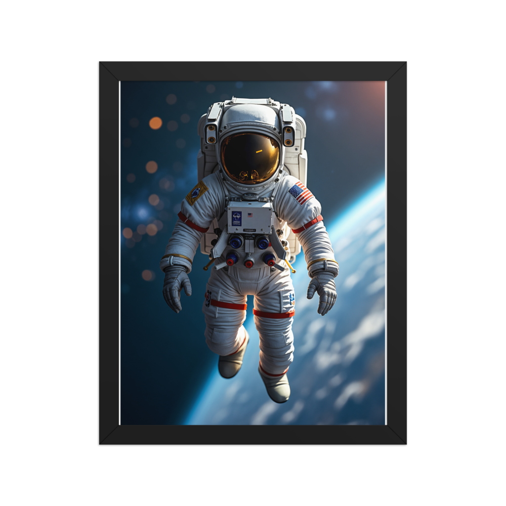 Astronaut Floating in Space – Cosmic Explorer Wall Art | NASA-Inspired Framed Poster for Sci-Fi & Space Lovers - Artifyanni
