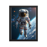 Astronaut Floating in Space – Cosmic Explorer Wall Art | NASA-Inspired Framed Poster for Sci-Fi & Space Lovers - Artifyanni