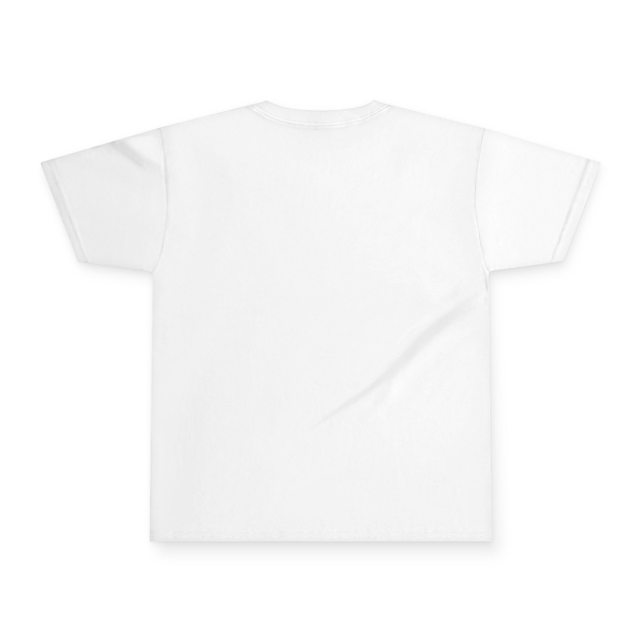 Plain white t-shirt on a white background