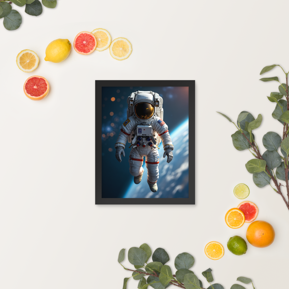 Astronaut Floating in Space – Cosmic Explorer Wall Art | NASA-Inspired Framed Poster for Sci-Fi & Space Lovers - Artifyanni