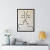 Minimal Line Art Faces Framed Poster — Modern Abstract Couple Wall Art