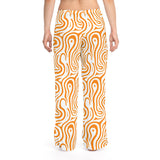 Orange Swirl Lounge Pajama Pants — Women's Comfortable All-Over Print Sleepwear