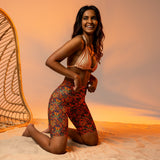 Women's Psychedelic Paisley Print High-Waist Biker Shorts – Butt-Lifting Cycling & Yoga Shorts