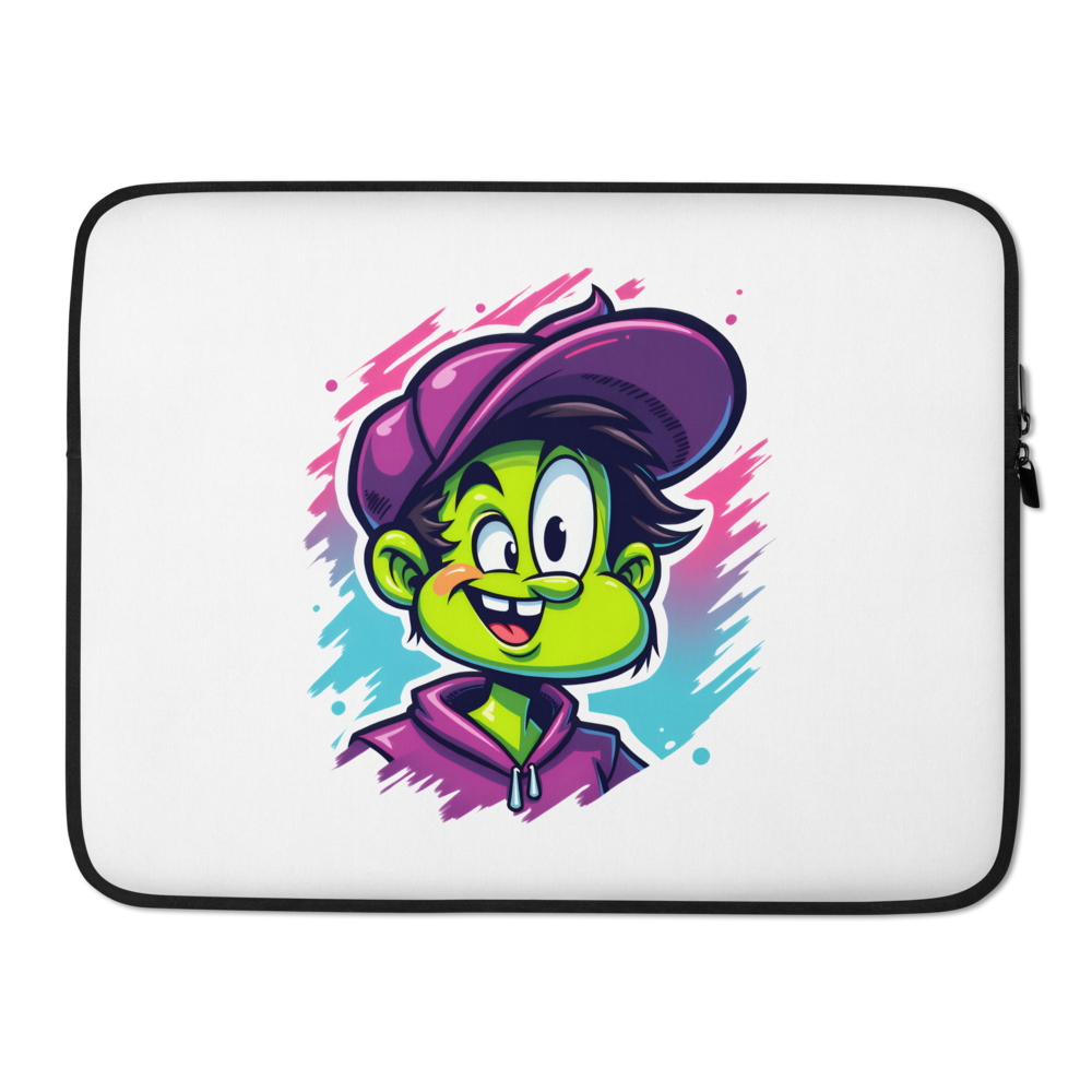 Colorful Cartoon Character Laptop Sleeve – Fun Pop Art Design