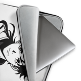 Anime Warrior Art Laptop Sleeve – Minimal Black & White Manga Design