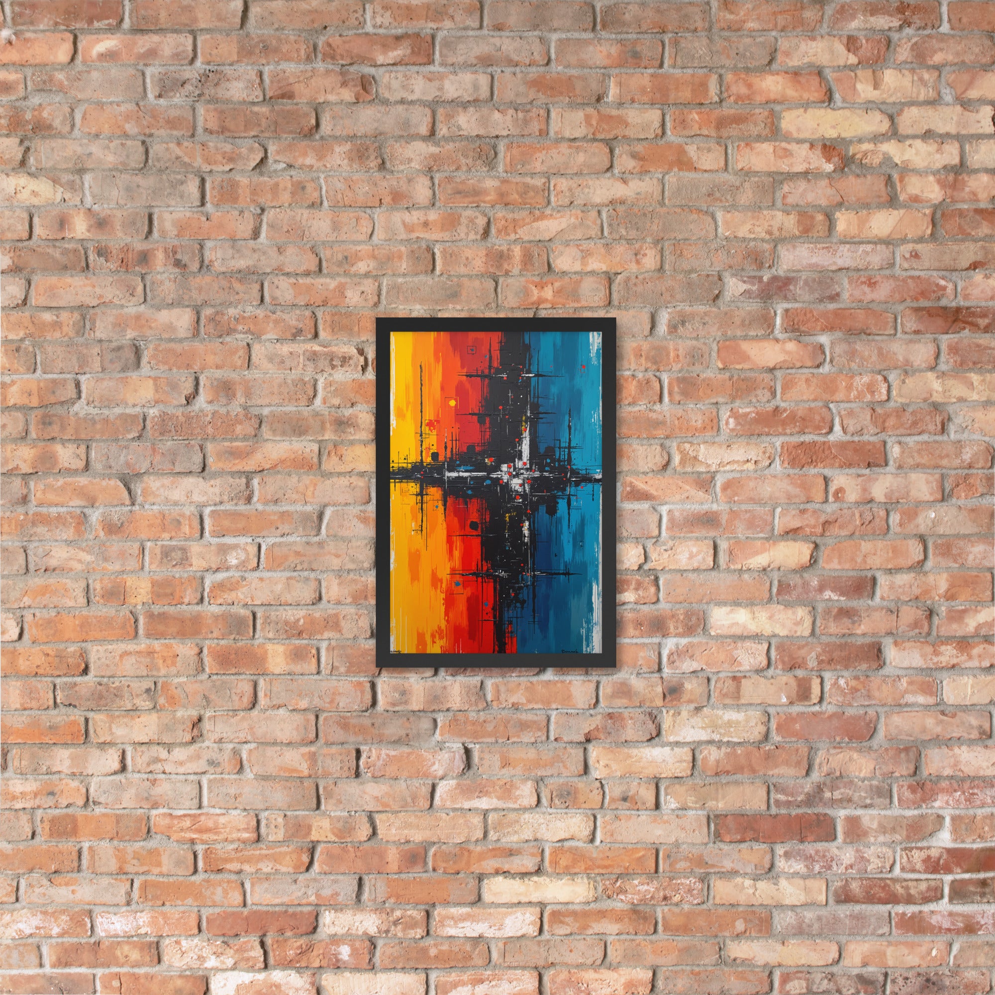 Eclipse of Emotions – Vibrant Modern Abstract Painting Print | Color Fusion Wall Art for Stylish Interiors - Artifyanni