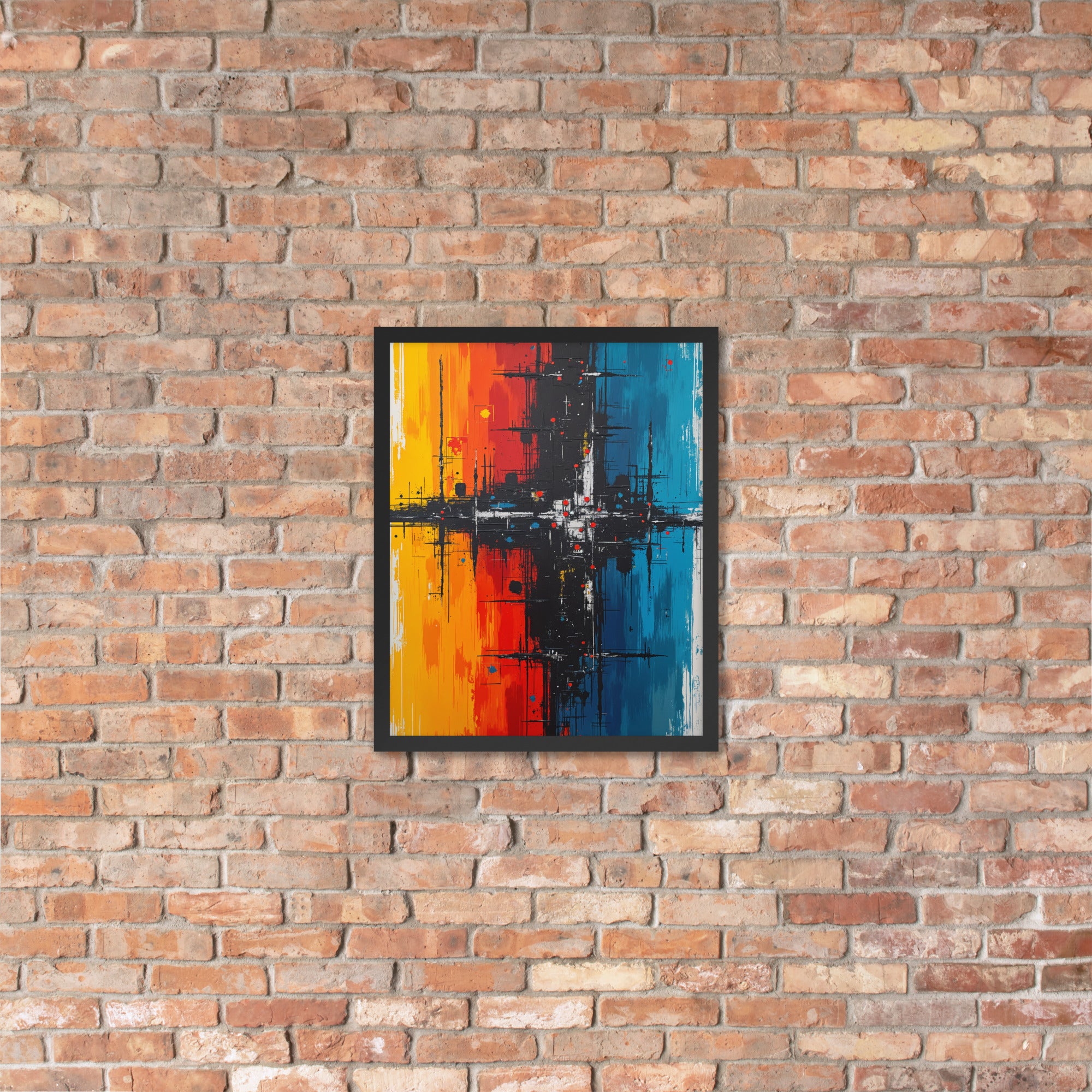 Eclipse of Emotions – Vibrant Modern Abstract Painting Print | Color Fusion Wall Art for Stylish Interiors - Artifyanni