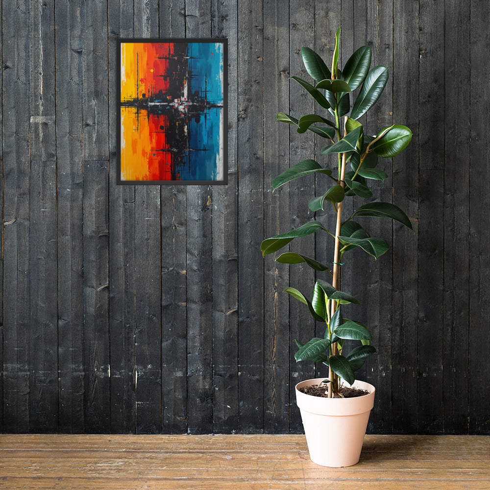 Eclipse of Emotions – Vibrant Modern Abstract Painting Print | Color Fusion Wall Art for Stylish Interiors - Artifyanni