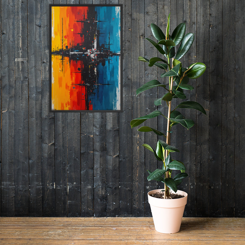 Eclipse of Emotions – Vibrant Modern Abstract Painting Print | Color Fusion Wall Art for Stylish Interiors - Artifyanni