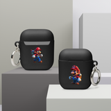 Retro Gamer Hero Rubber AirPods® Case – Shockproof TPU Cover with Carabiner