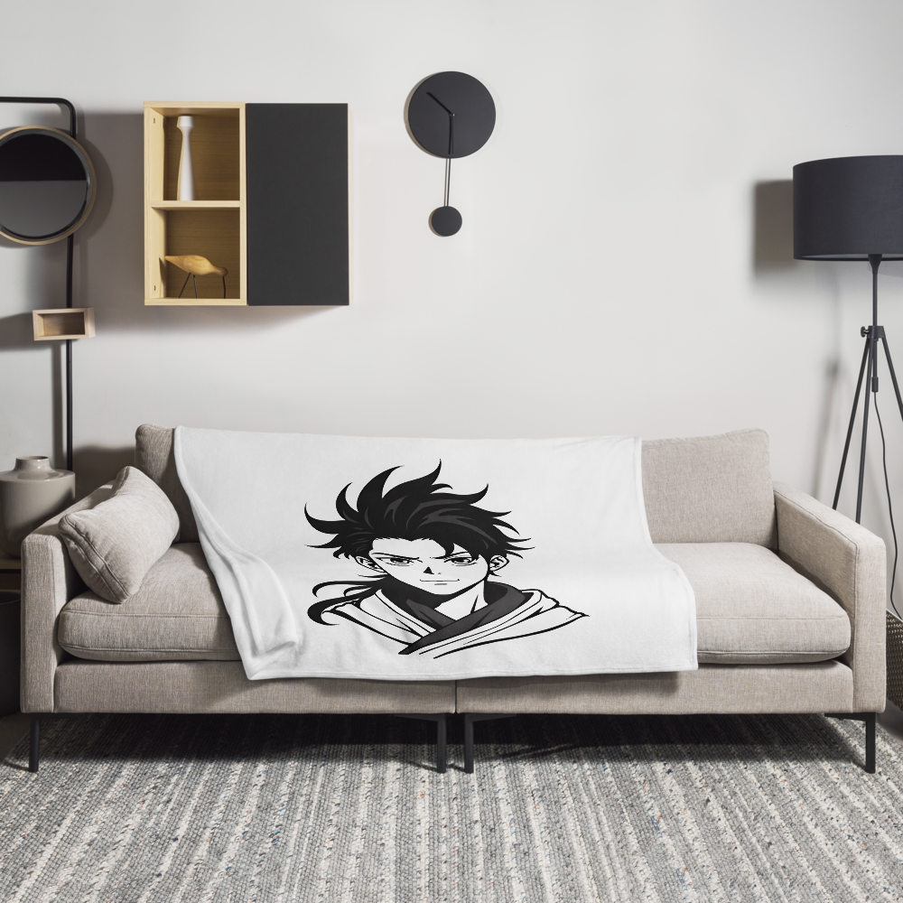 Minimal Warrior – Artistic Throw Blanket