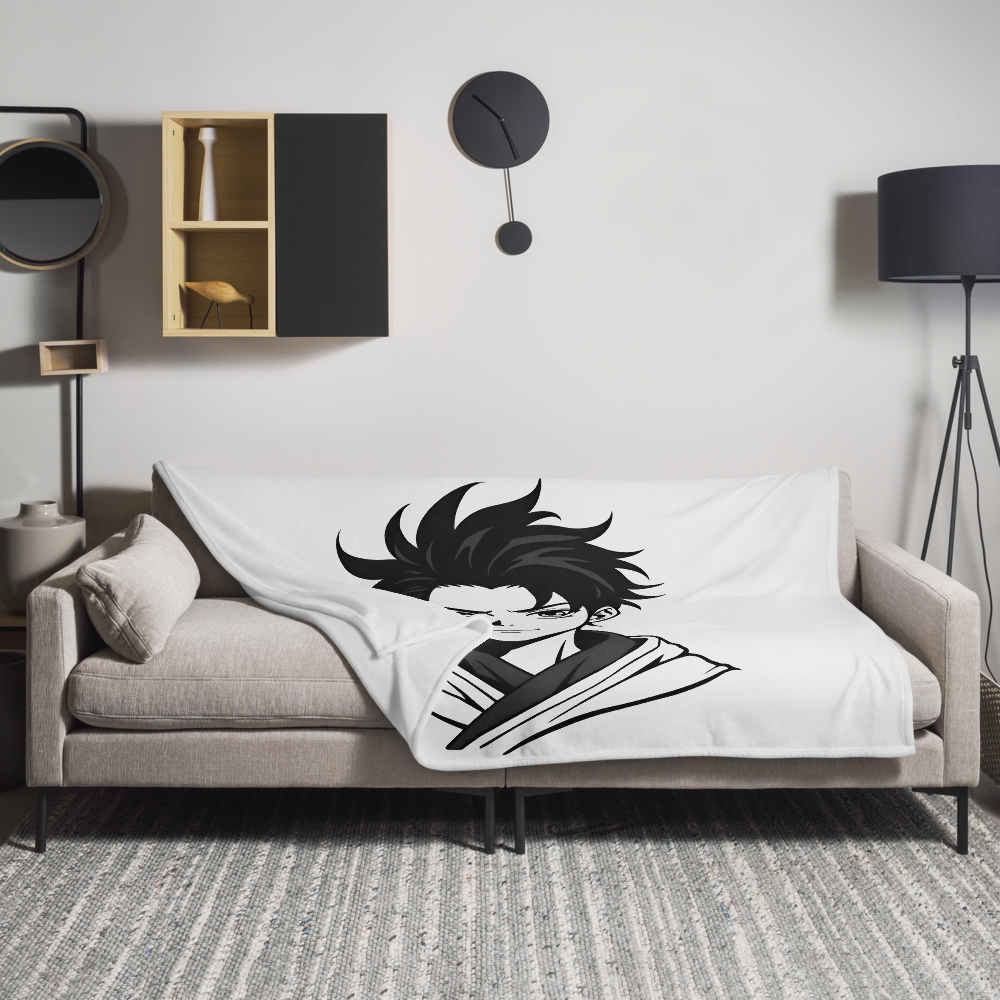 Minimal Warrior – Artistic Throw Blanket