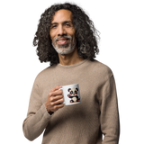 Cute Panda “Good Vibes Only” White Glossy Coffee Mug – Positive Mood Ceramic Mug