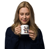 Cute Panda “Good Vibes Only” White Glossy Coffee Mug – Positive Mood Ceramic Mug
