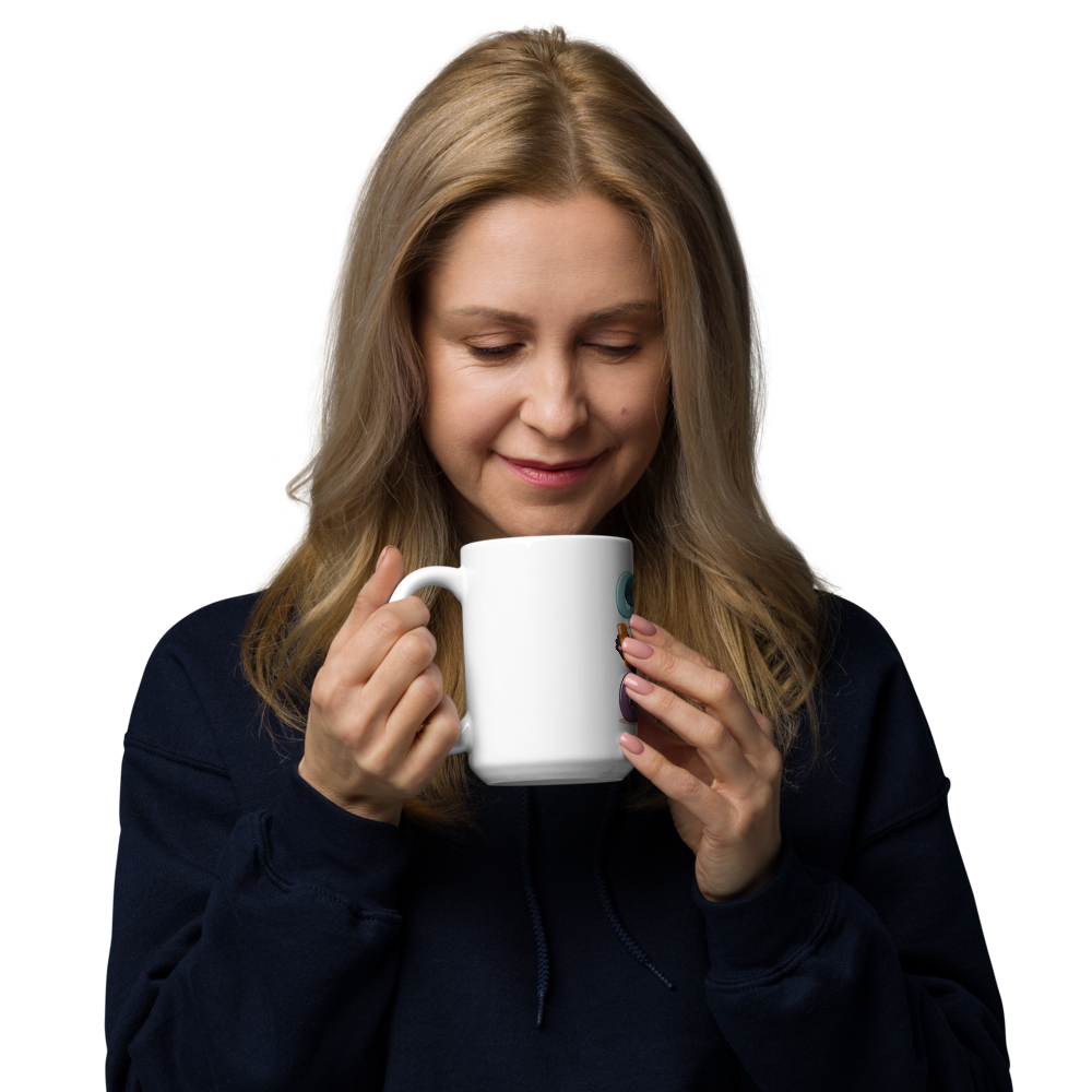 Cute Panda “Good Vibes Only” White Glossy Coffee Mug – Positive Mood Ceramic Mug