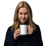 Cute Panda “Good Vibes Only” White Glossy Coffee Mug – Positive Mood Ceramic Mug