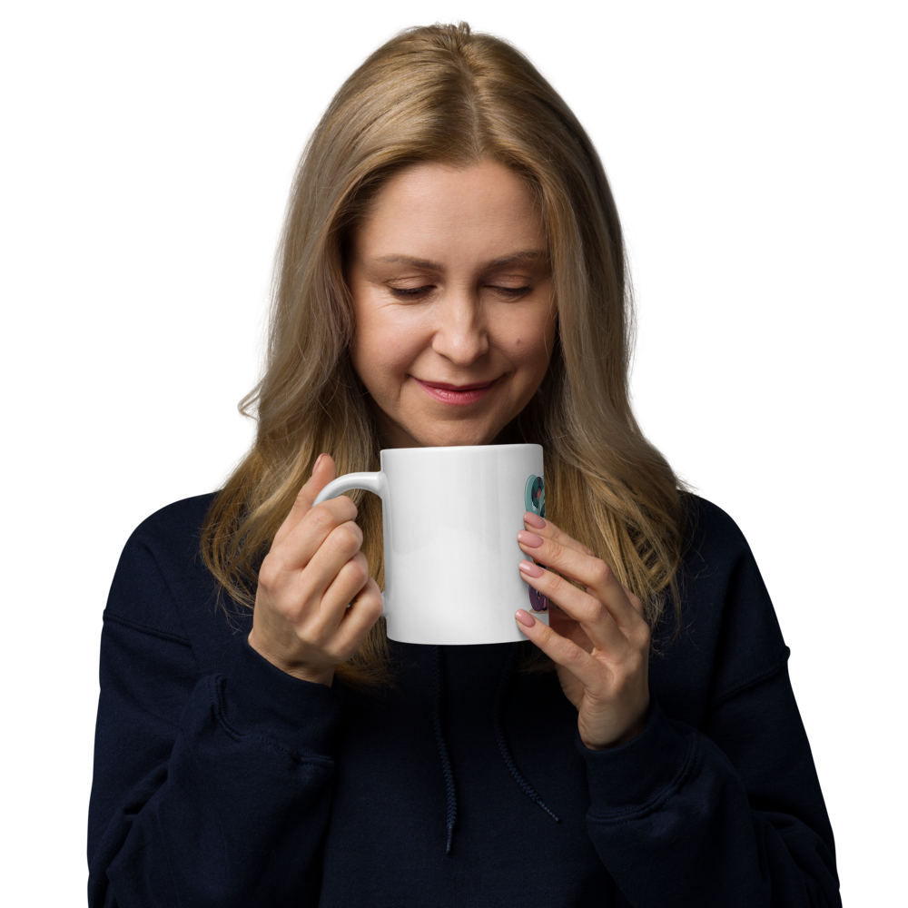 Cute Panda “Good Vibes Only” White Glossy Coffee Mug – Positive Mood Ceramic Mug