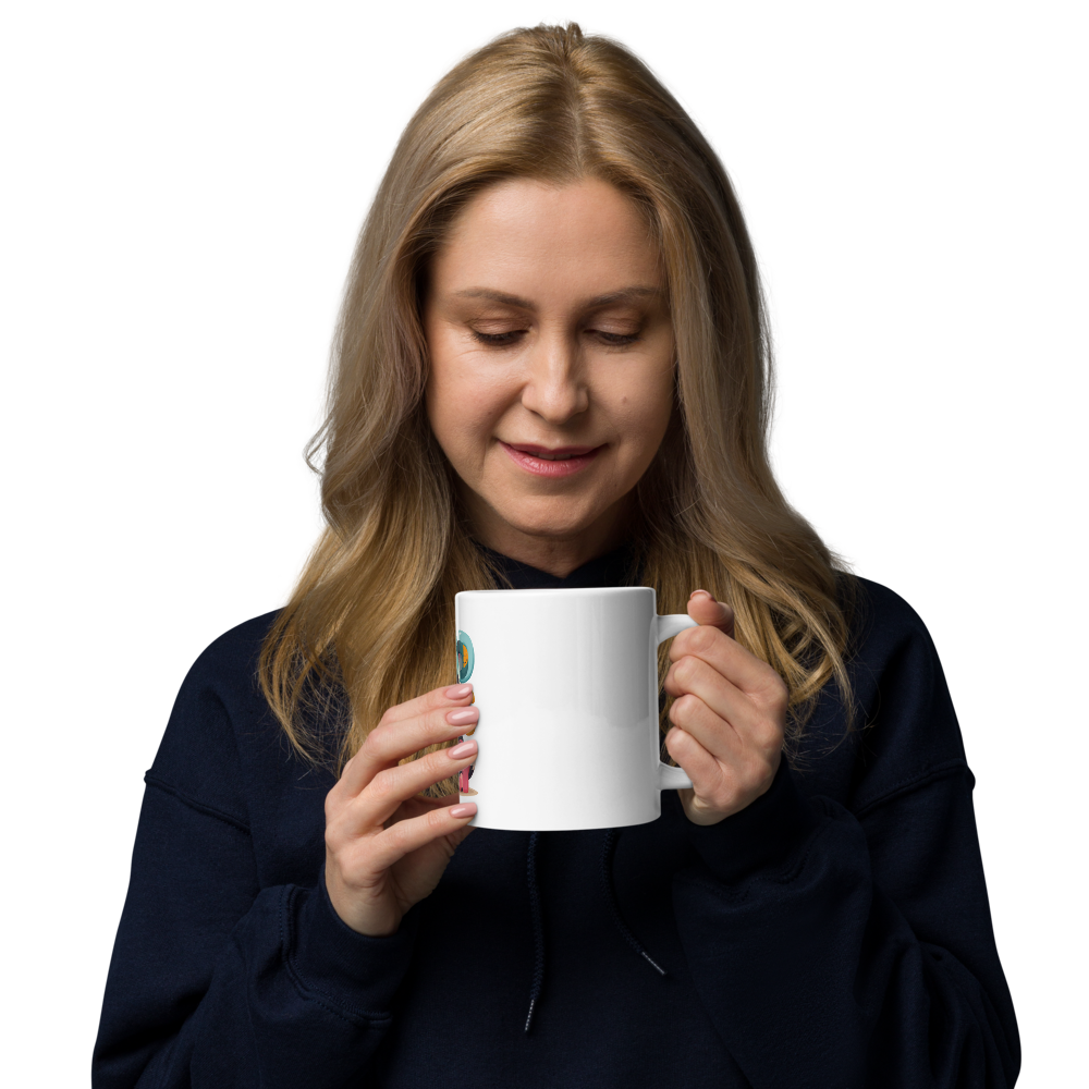 Cute Panda “Good Vibes Only” White Glossy Coffee Mug – Positive Mood Ceramic Mug