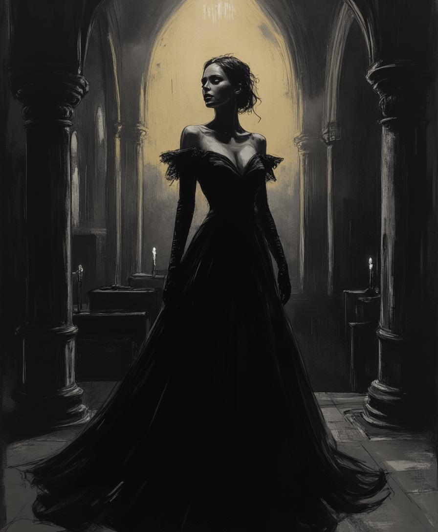Velvet Darkness: Exploring Gothic Elegance and the Beauty of Shadow in Modern Art