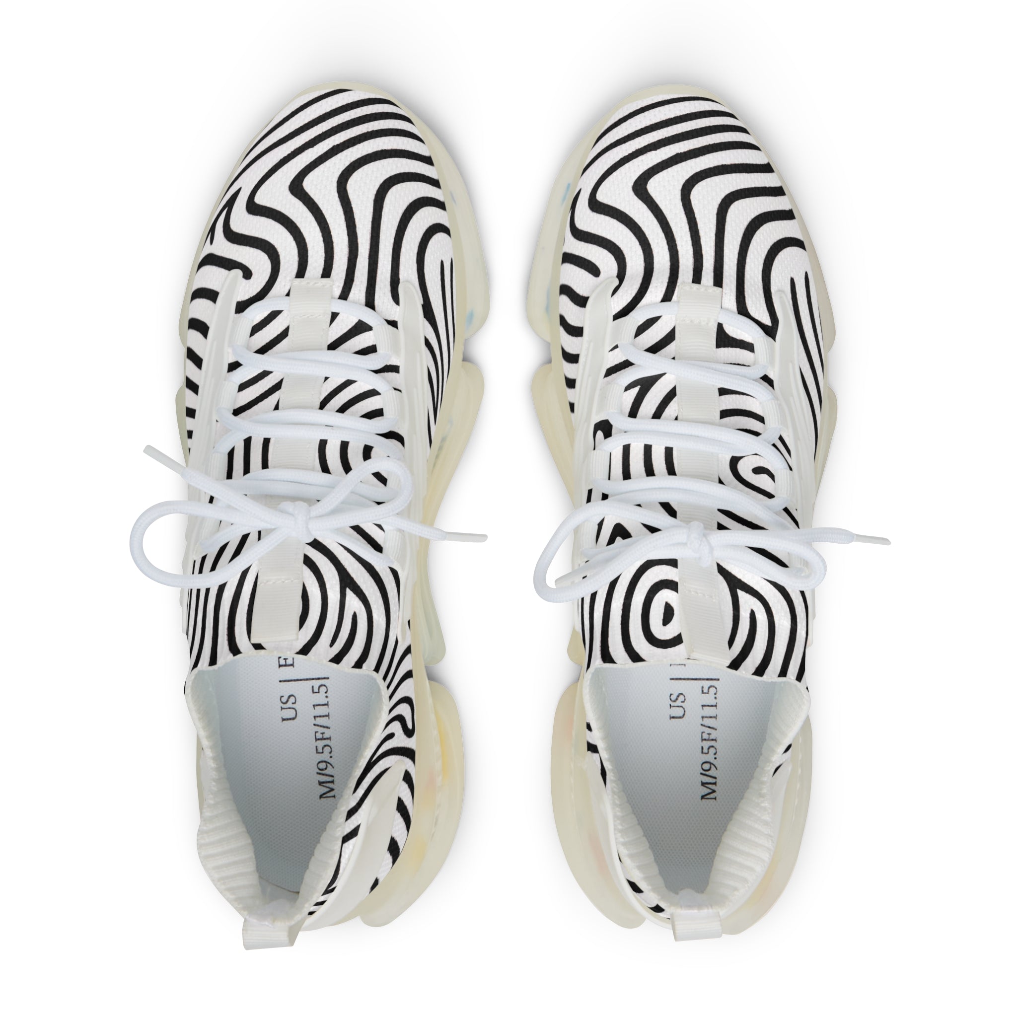 Zebra Wave Mesh Sneakers — Men’s Lightweight Athletic Shoes