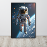 Astronaut Floating in Space – Cosmic Explorer Wall Art | NASA-Inspired Framed Poster for Sci-Fi & Space Lovers - Artifyanni