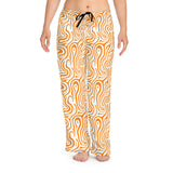 Orange Swirl Lounge Pajama Pants — Women's Comfortable All-Over Print Sleepwear