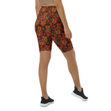 Women's Psychedelic Paisley Print High-Waist Biker Shorts – Butt-Lifting Cycling & Yoga Shorts
