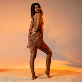 Women's Psychedelic Paisley Print High-Waist Biker Shorts – Butt-Lifting Cycling & Yoga Shorts