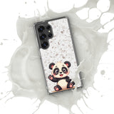 Phone case with a panda design on a white background