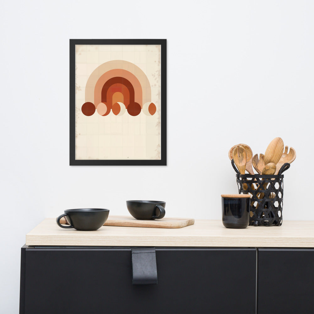 Rustic Harmony – Vintage Retro Minimalist Wall Art | Boho Abstract Balance Poster for Home & Office