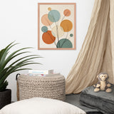 Harmony Circles – Modern Abstract Framed Wall Art for Calm & Cozy Spaces