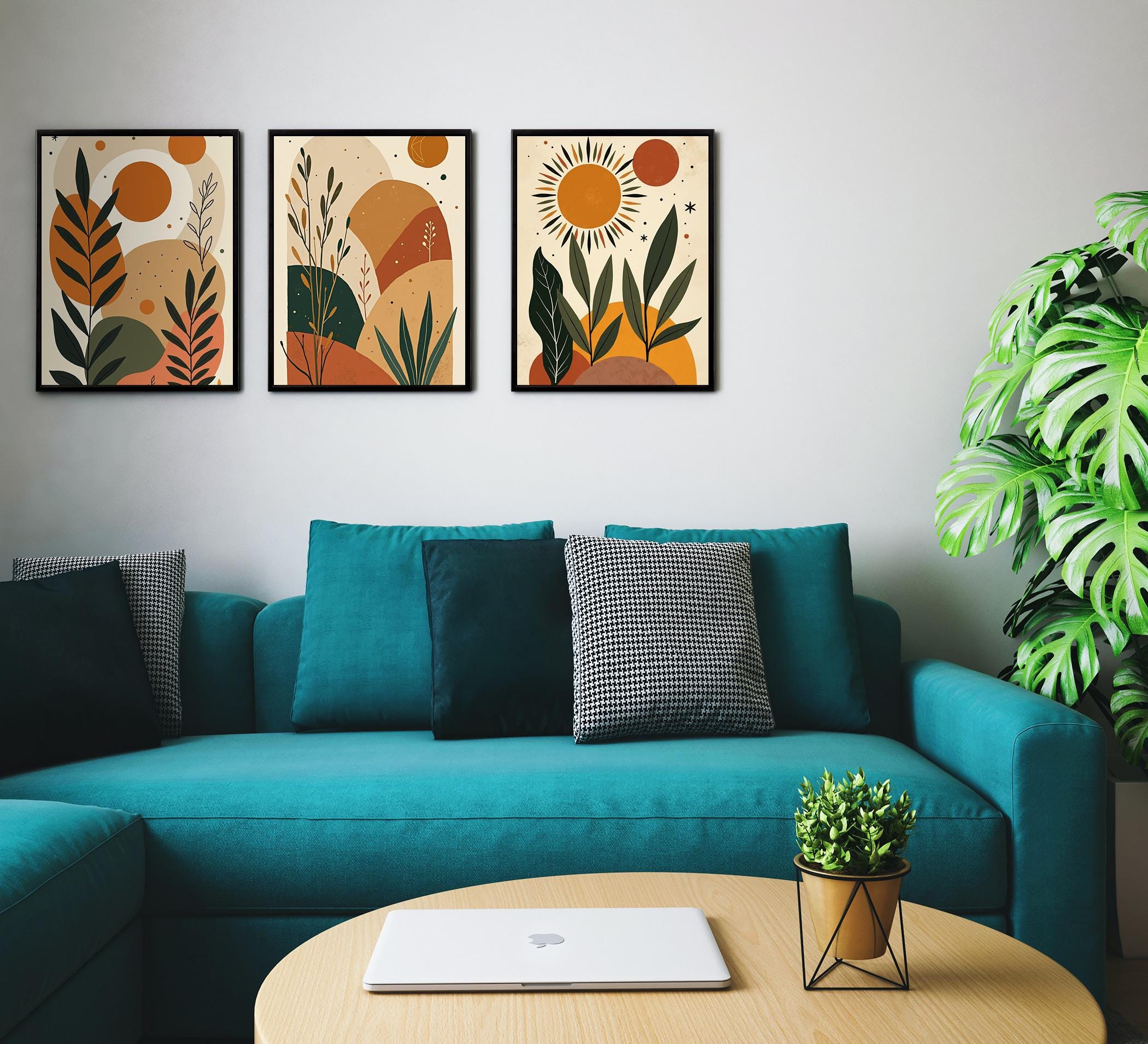 Boho Terracotta Print Set: Minimalist Neutral Wall Art (Digital Download)