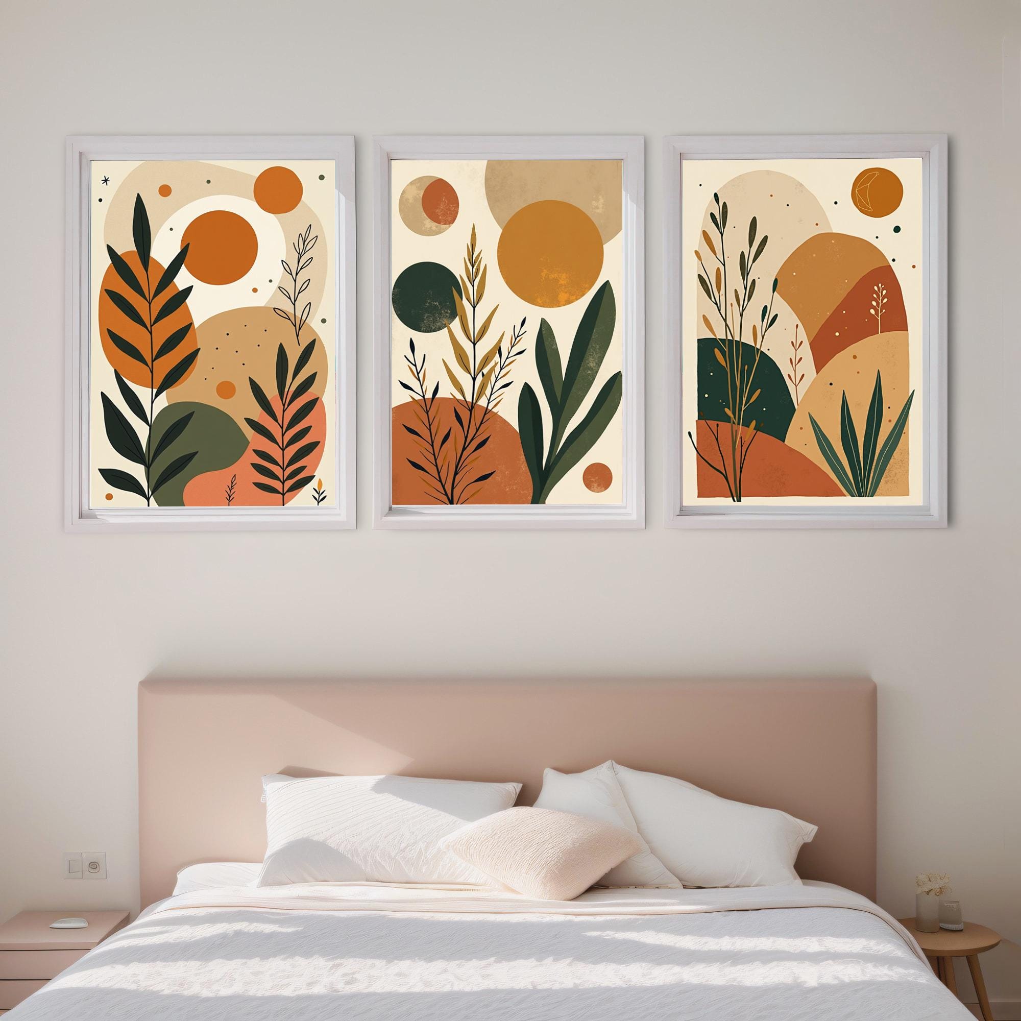 Boho Terracotta Print Set: Minimalist Neutral Wall Art (Digital Download)