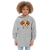 Cute Puppy Graphic Kids Fleece Hoodie – Soft, Cozy & Durable