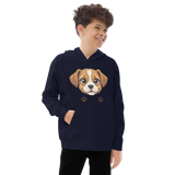 Cute Puppy Graphic Kids Fleece Hoodie – Soft, Cozy & Durable