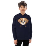 Cute Puppy Graphic Kids Fleece Hoodie – Soft, Cozy & Durable