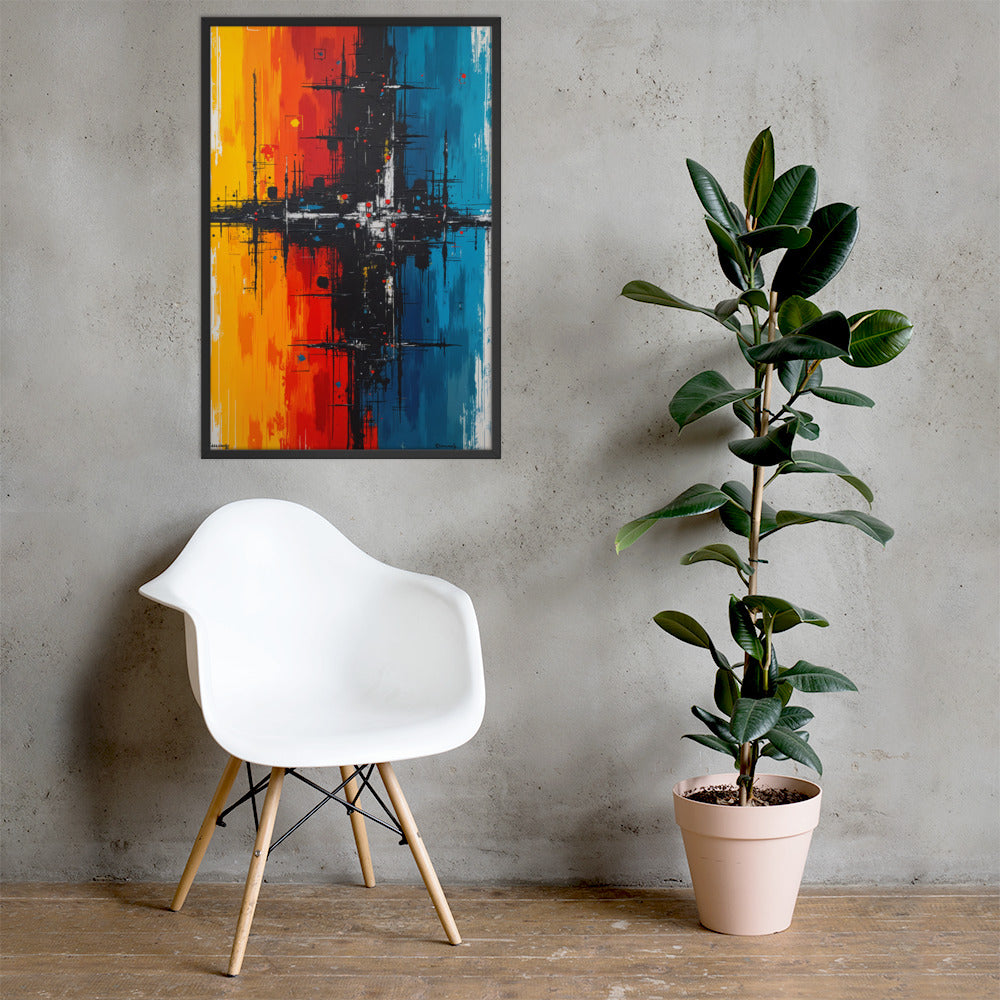 Eclipse of Emotions – Vibrant Modern Abstract Painting Print | Color Fusion Wall Art for Stylish Interiors - Artifyanni