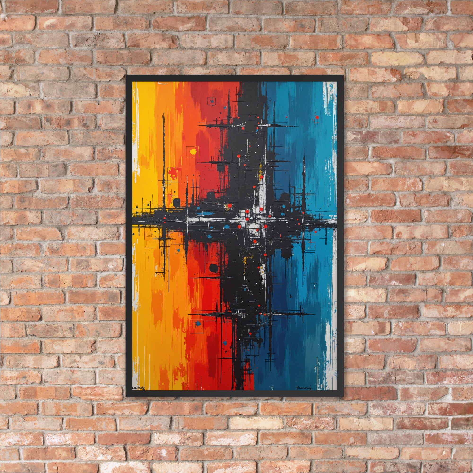 Eclipse of Emotions – Vibrant Modern Abstract Painting Print | Color Fusion Wall Art for Stylish Interiors - Artifyanni