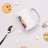 Cute Panda “Good Vibes Only” White Glossy Coffee Mug – Positive Mood Ceramic Mug