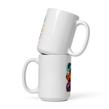 Cute Panda “Good Vibes Only” White Glossy Coffee Mug – Positive Mood Ceramic Mug