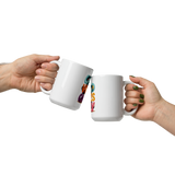 Cute Panda “Good Vibes Only” White Glossy Coffee Mug – Positive Mood Ceramic Mug