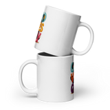 Cute Panda “Good Vibes Only” White Glossy Coffee Mug – Positive Mood Ceramic Mug